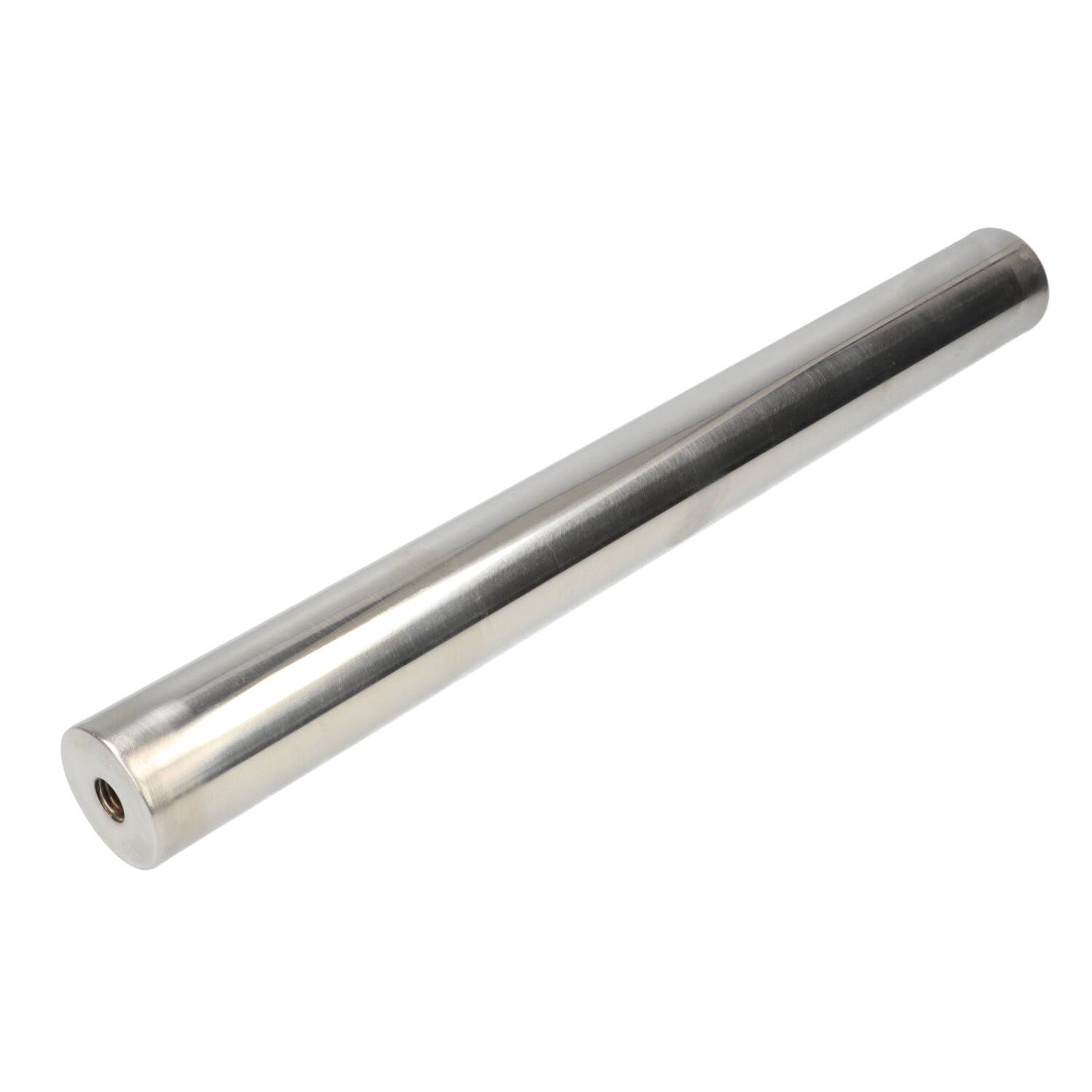 Filtermagneet Neodymium RVS Ø32 × 430 mm N42 diametraal 2× binnendraad M10 Coating NiCuNi