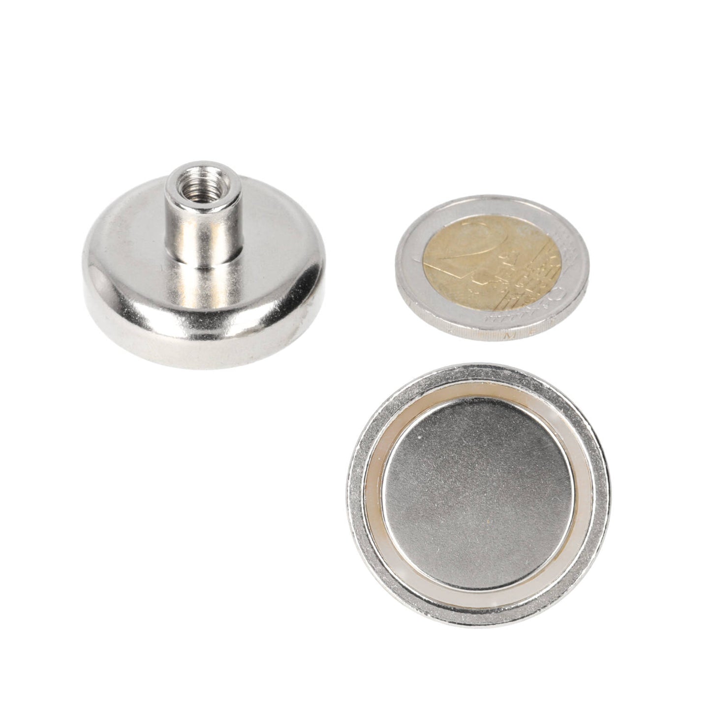Potmagneet 32 x 8 mm met draadbus M6