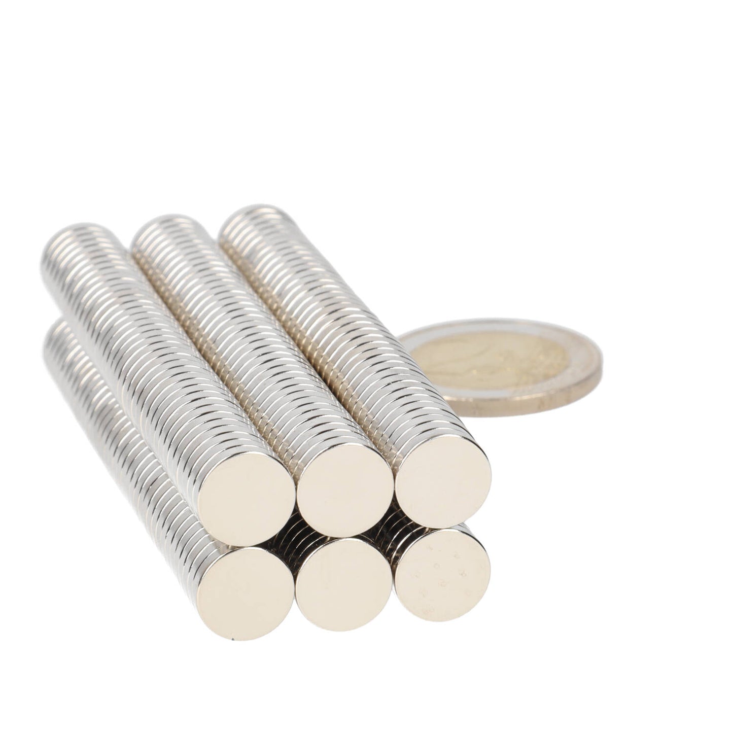 Neodymium Schijfmagneet Ø10 x 2 mm N48 NiCuNi