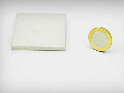 Neodymium Blokmagneet 50 x 50 x 5 mm N45 NiCuNi