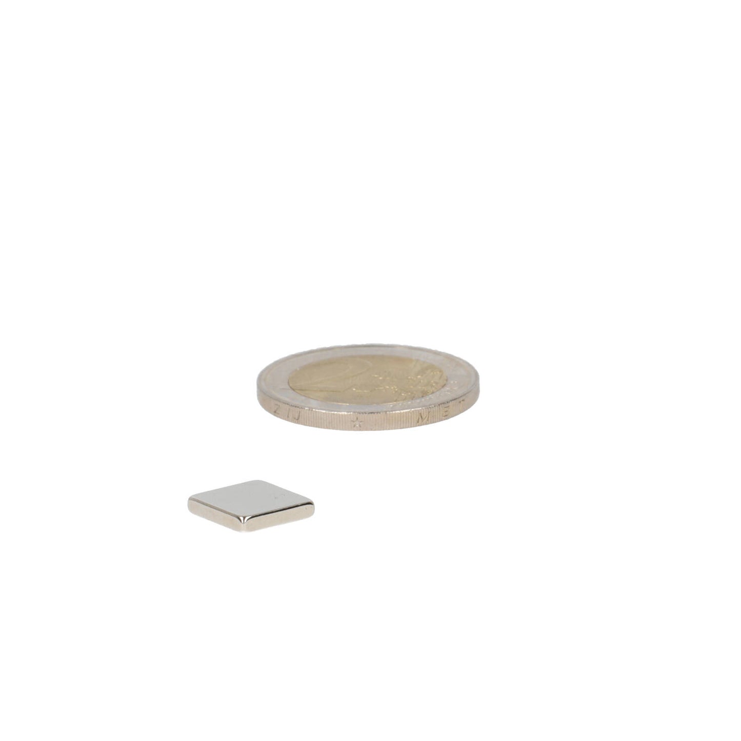 Neodymium Blokmagneet 10 x 10 x 2 mm N48 NiCuNi