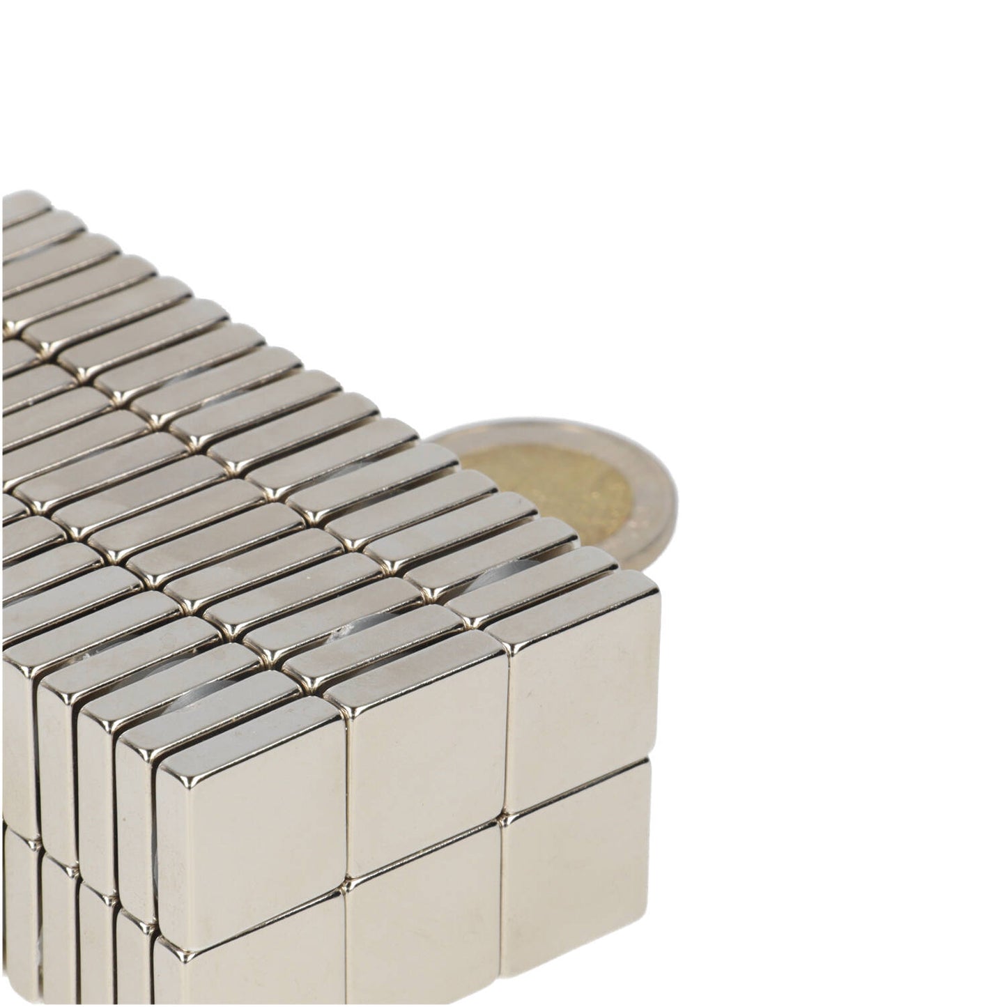 Neodymium Blokmagneet 15 x 15 x 4 mm N45 NiCuNi