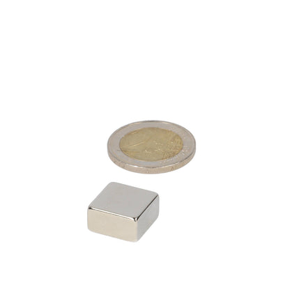 Neodymium Blokmagneet 15 x 15 x 8 mm N45 NiCuNi