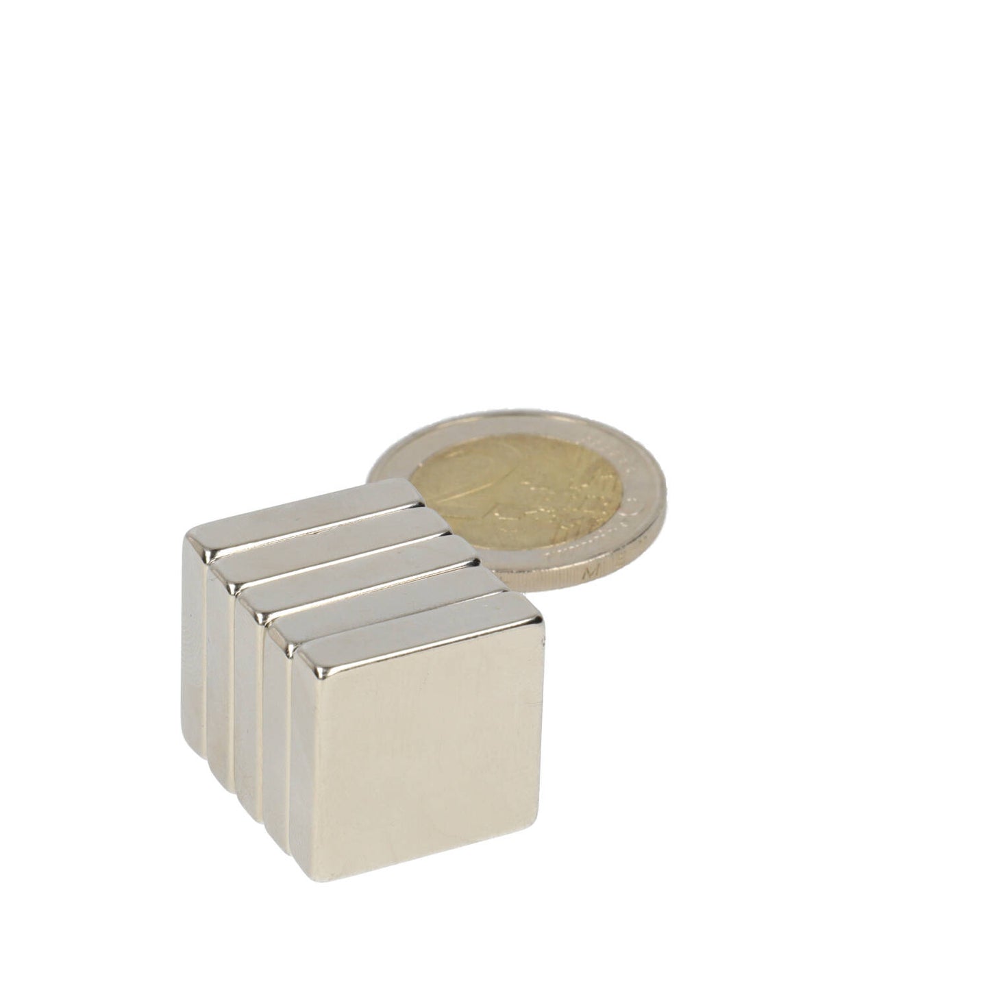 Neodymium Blokmagneet 20 x 20 x 5 mm N45 NiCuNi
