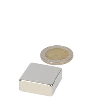 Neodymium Blokmagneet 25 x 25 x 10 mm N48 NiCuNi