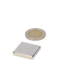 Neodymium Blokmagneet 25 x 25 x 5 mm N45 NiCuNi
