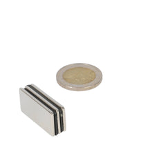 Neodymium Blokmagneet 30 x 15 x 2 mm N42 NiCuNi
