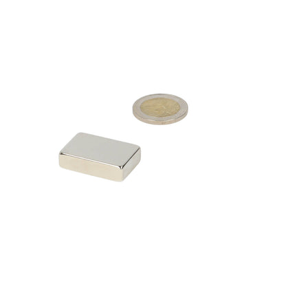 Neodymium Blokmagneet 30 x 20 x 8 mm N48 NiCuNi