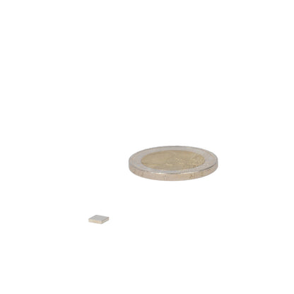 Neodymium Blokmagneet 4 x 4 x 0,9 mm N50 NiCuNi