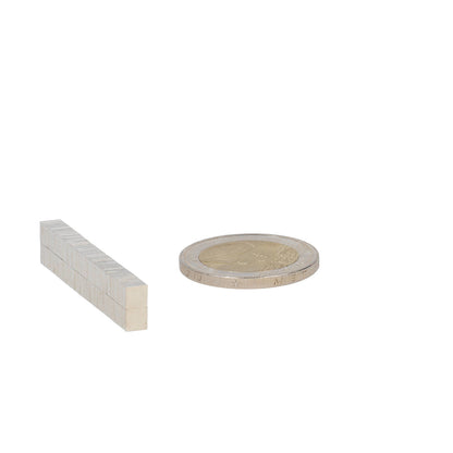 Neodymium Blokmagneet 4 x 4 x 0,9 mm N50 NiCuNi