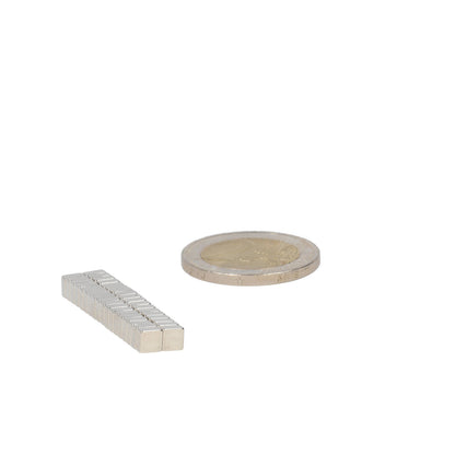Neodymium Blokmagneet 4 x 4 x 2 mm N50 NiCuNi