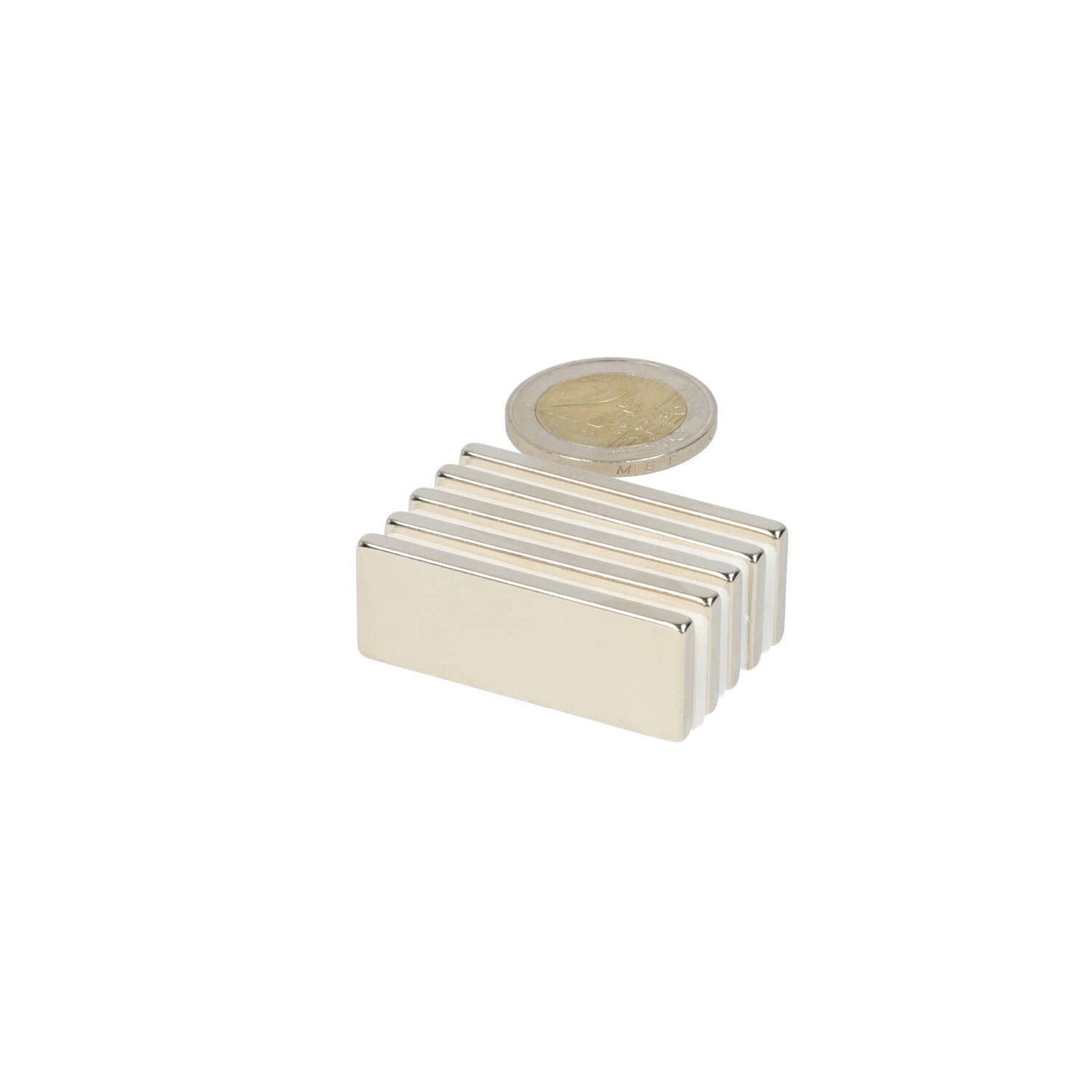 Neodymium Blokmagneet 40 x 15 x 3 mm N45 NiCuNi