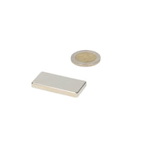 Neodymium Blokmagneet 40 x 20 x 3 mm N45 NiCuNi