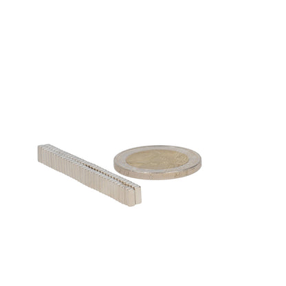 Neodymium Blokmagneet 5 x 2 x 1,5 mm N45 NiCuNi