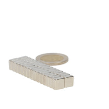Neodymium Blokmagneet 8 x 8 x 4 mm N45 NiCuNi