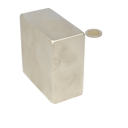 Neodymium Blokmagneet 80 x 80 x 40 mm N50 NiCuNi