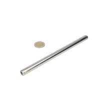 Filtermagneet Neodymium RVS Ø12 × 200 mm N42 diametraal 2× binnendraad M6 Coating NiCuNi