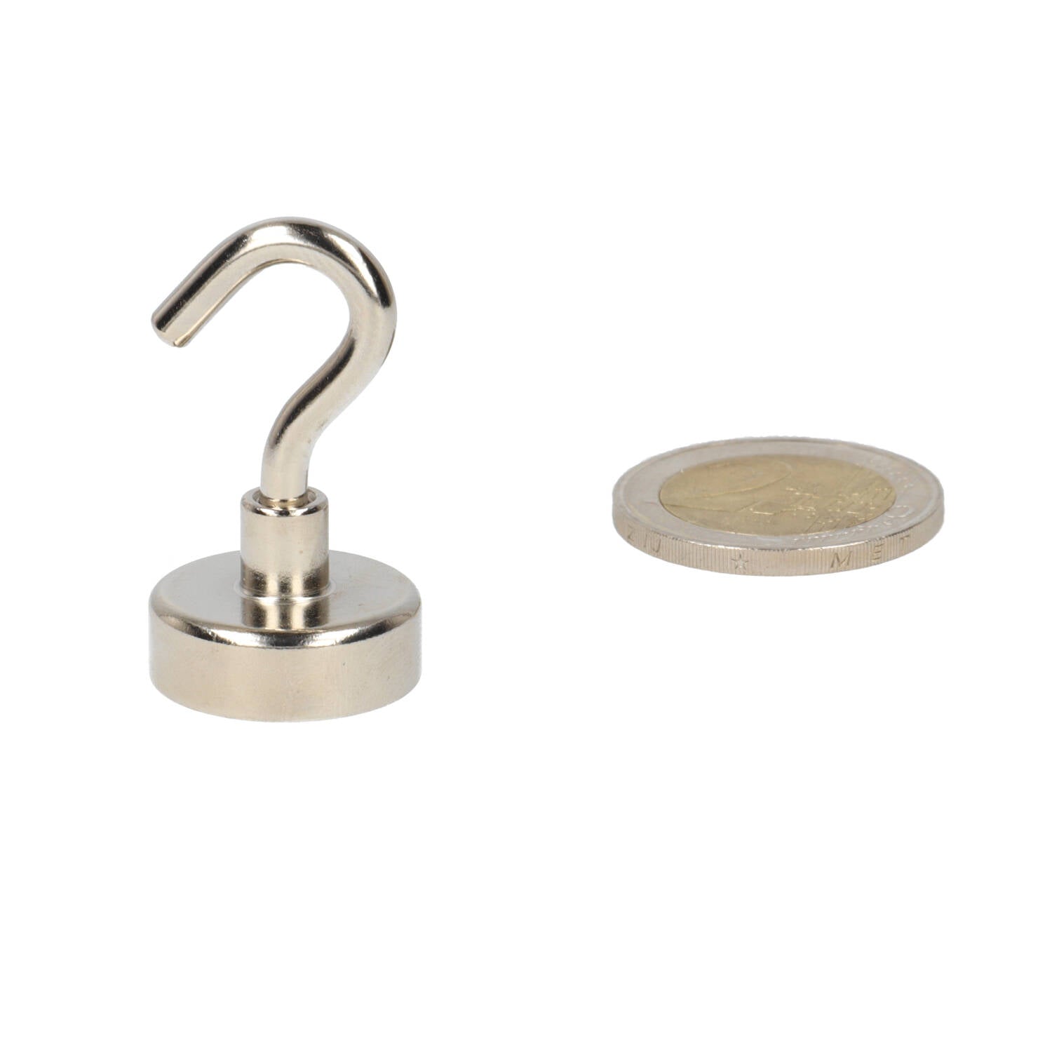 Haakmagneet 20x8x6 mm Neodymium N40 met stalen behuizing