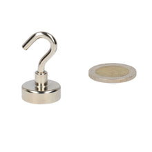 Haakmagneet 20x8x6 mm Neodymium N40 met stalen behuizing