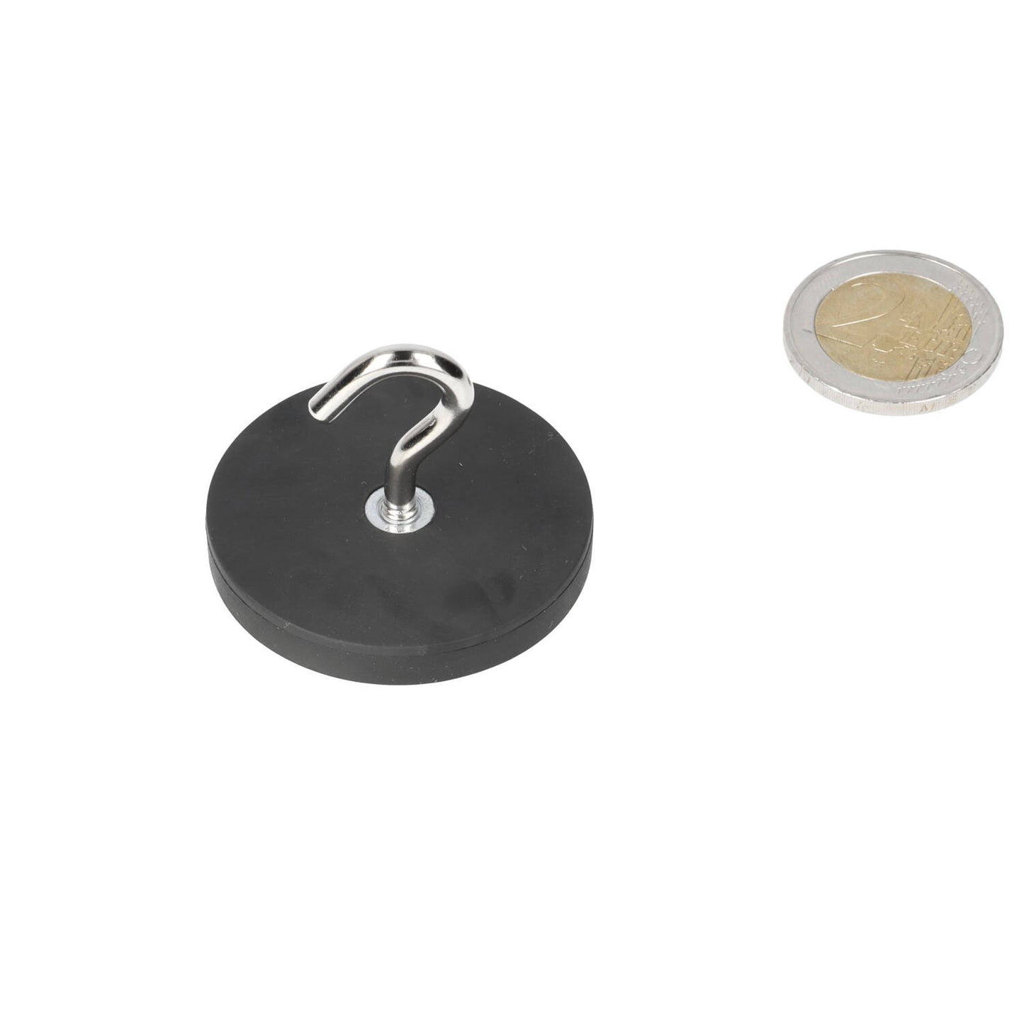 Rubberen haakmagneet 43 mm Neodymium magneet – antikras bevestiging