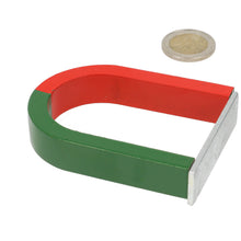 Hoefijzermagneet 80 x 60 x 15 mm AlNiCo rood/groen