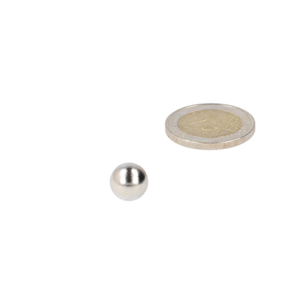 Neodymium Kogelmagneet Ø10 mm N48 NiCuNi