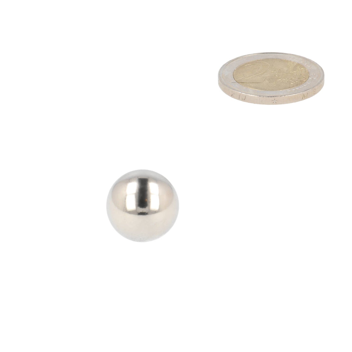 Neodymium Kogelmagneet Ø15 mm N48 NiCuNi