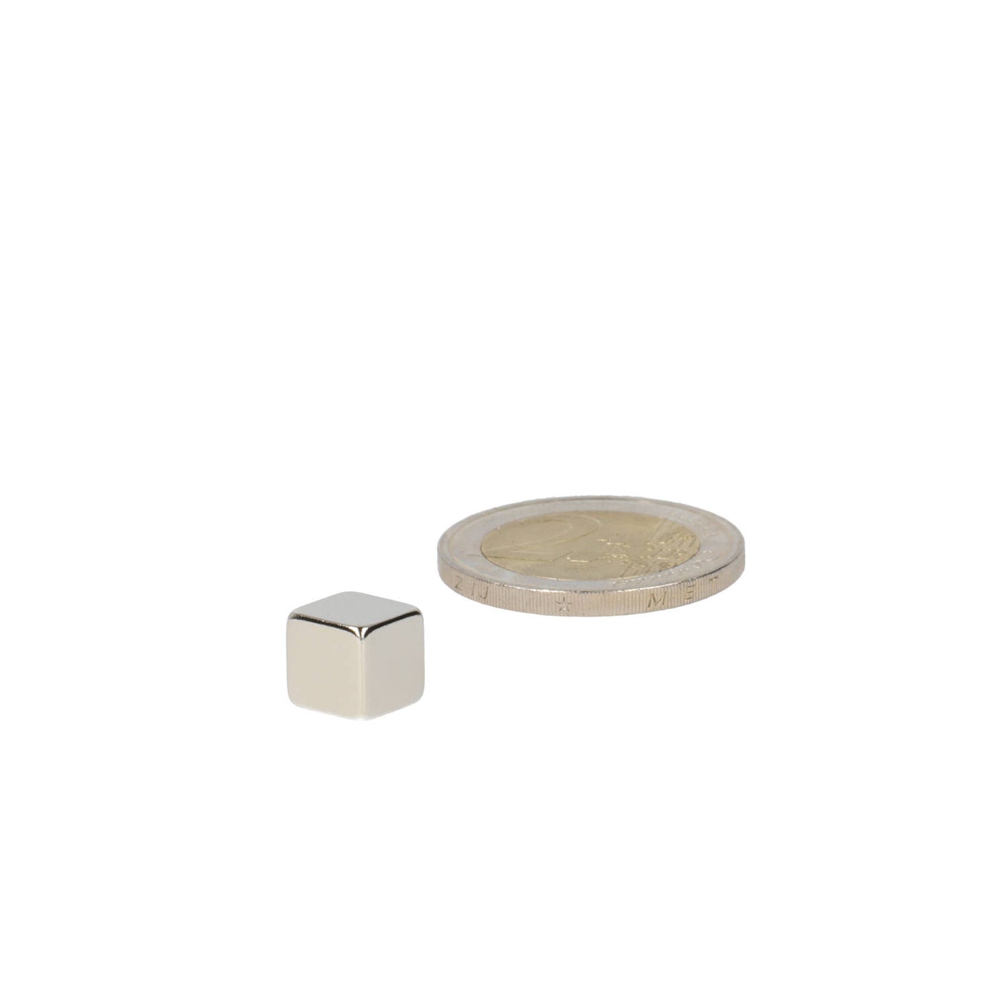 Neodymium Kubusmagneet 8 x 8 x 8 mm N45 NiCuNi