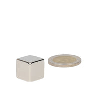 Neodymium Kubusmagneet 15 x 15 x 15 mm N45 NiCuNi
