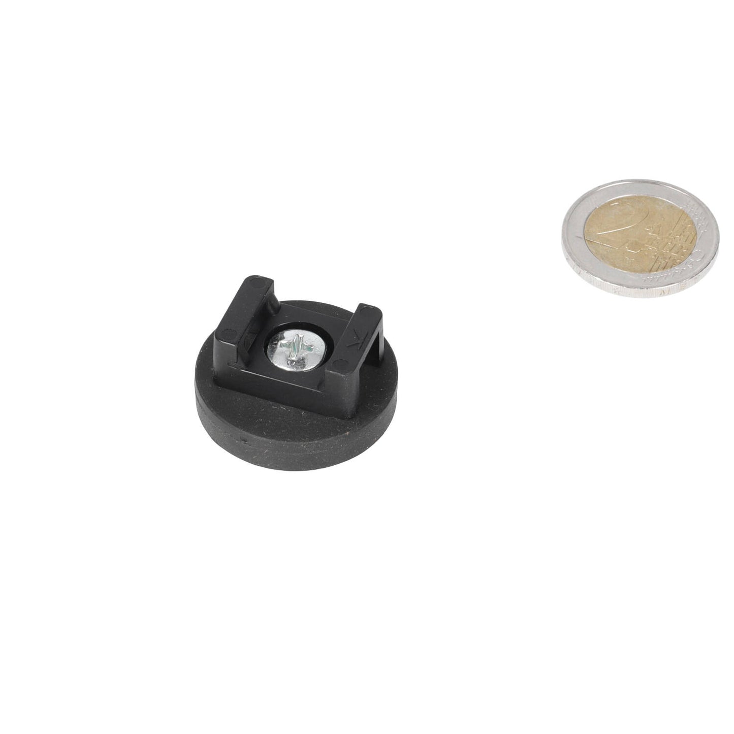 Rubber Potmagneet Ø31 mm met kabelbevestiging