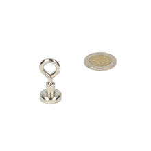 Oogboutmagneet 16x6x4,5 mm Neodymium N40 met stalen behuizing
