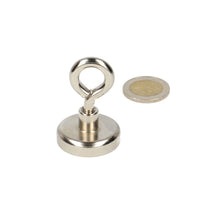 Eyebolt magnet 32x16x9 mm Neodymium N40 steel housing