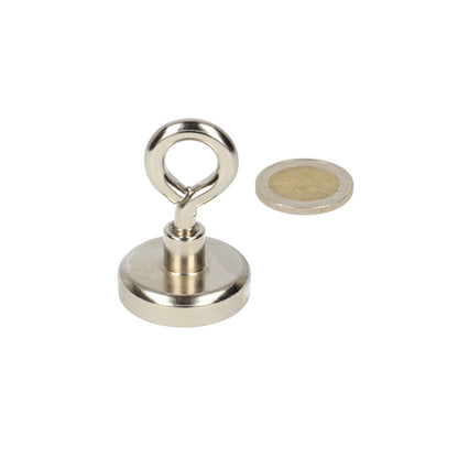 Eyebolt magnet 32x16x9 mm Neodymium N40 steel housing