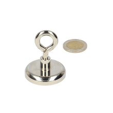 Eyebolt magnet 40x18x10 mm Neodymium N40 steel housing