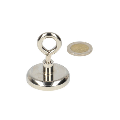 Eyebolt magnet 40x18x10 mm Neodymium N40 steel housing