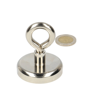 Eyebolt magnet 50x12x11 mm Neodymium N40 steel housing