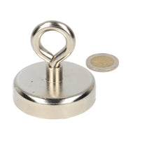 Eyebolt magnet 60x18x10 mm Neodymium N40 steel housing