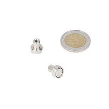 Neodymium Potmagneet Ø10 x 4,5 mm N40 NiCuNi draadbus M3