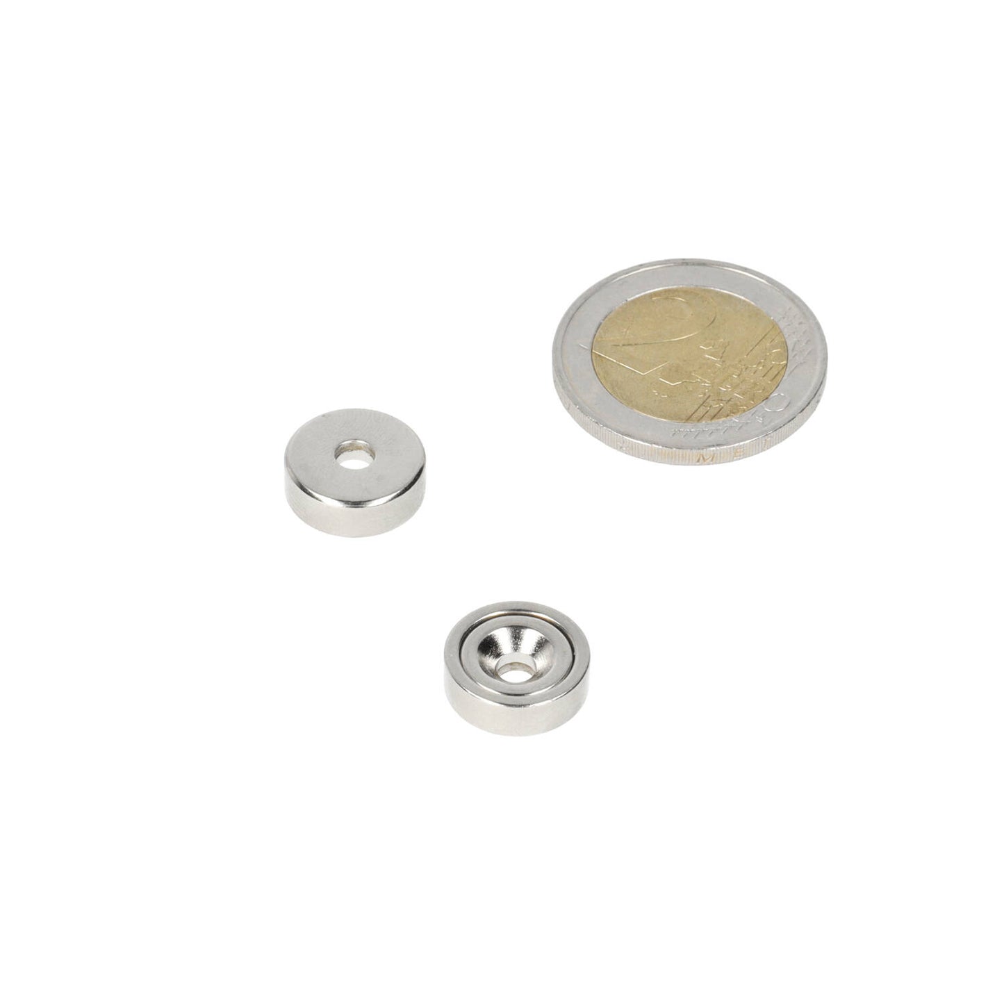 Neodymium Potmagneet Ø13 x 4,5 mm N40 NiCuNi boor-/verzinkgat