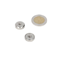 Pot magnet 16 x 5 mm with internal thread M4