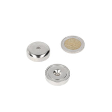 Pot magnet 25 x 8 x 4.2 mm, with drill/countersink hole