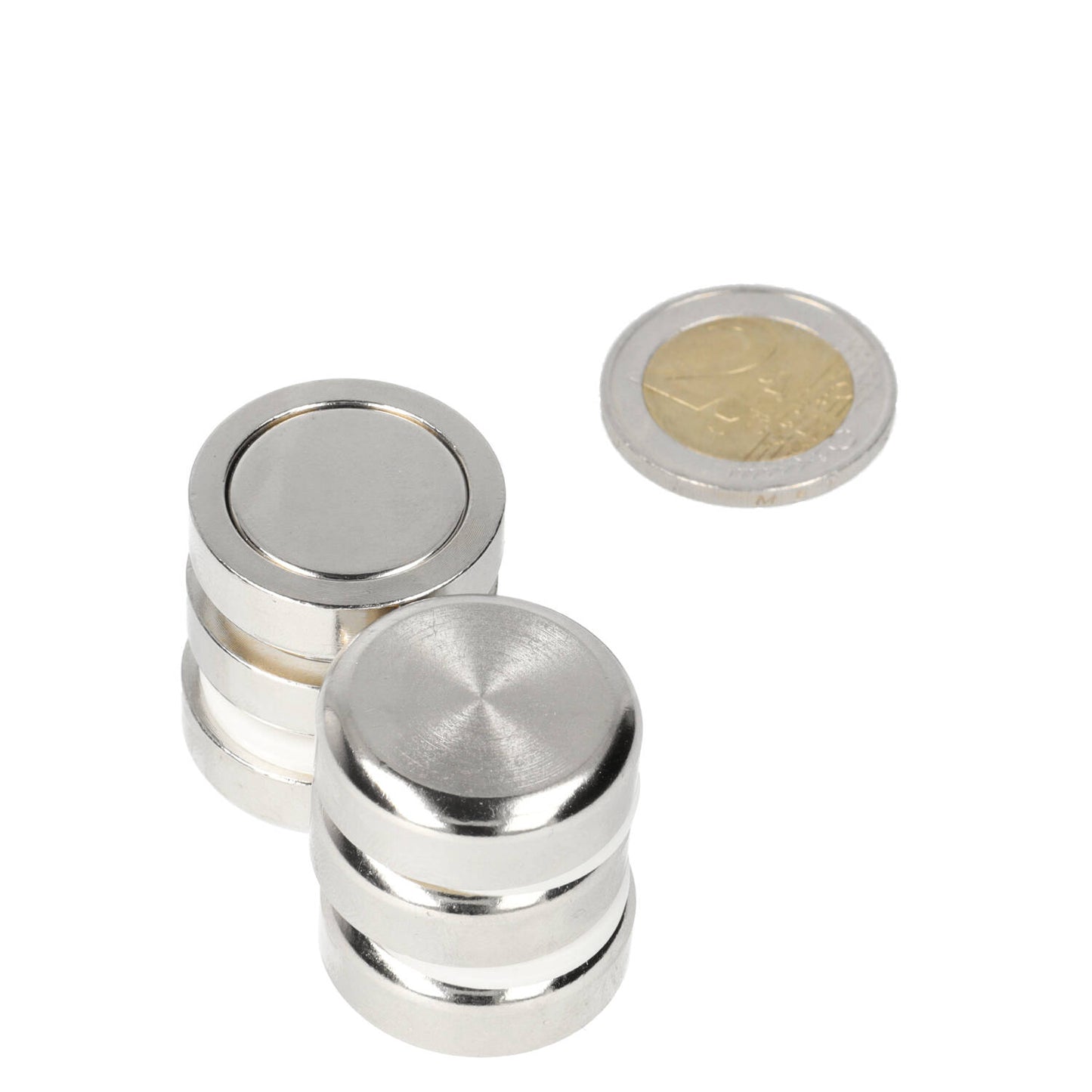 Neodymium Potmagneet Ø25 x 8 mm N40 NiCuNi om te verlijmen