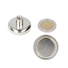 Potmagneet 32 x 8 mm met draadbus M6