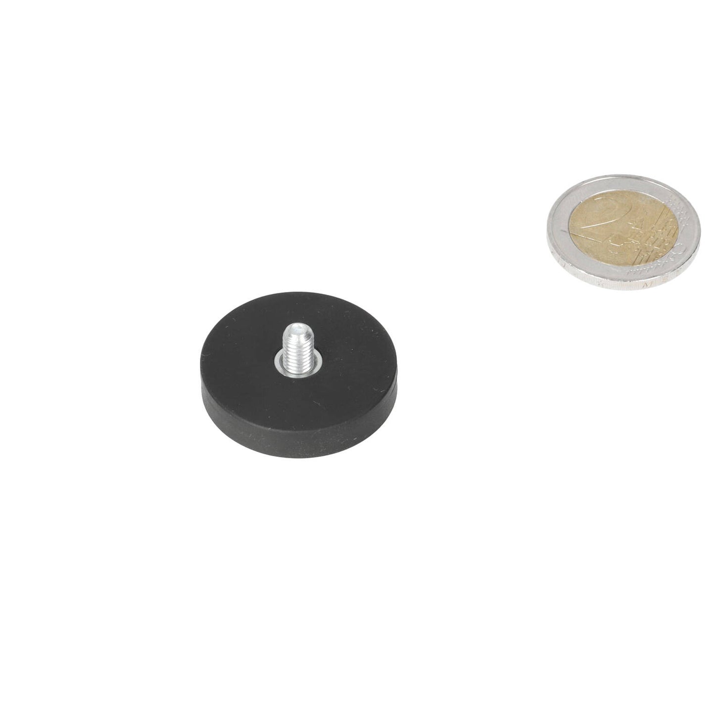 Neodymium Rubber Potmagneet Ø31 x 6 mm N40 draadstift M5