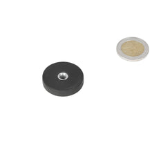 Neodymium Rubber Potmagneet Ø31 x 6 mm N40 inwendig schroefdraad M5