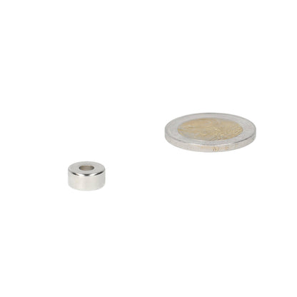 Neodymium Ringmagneet Ø10 x Ø4 x 5 mm N50 NiCuNi