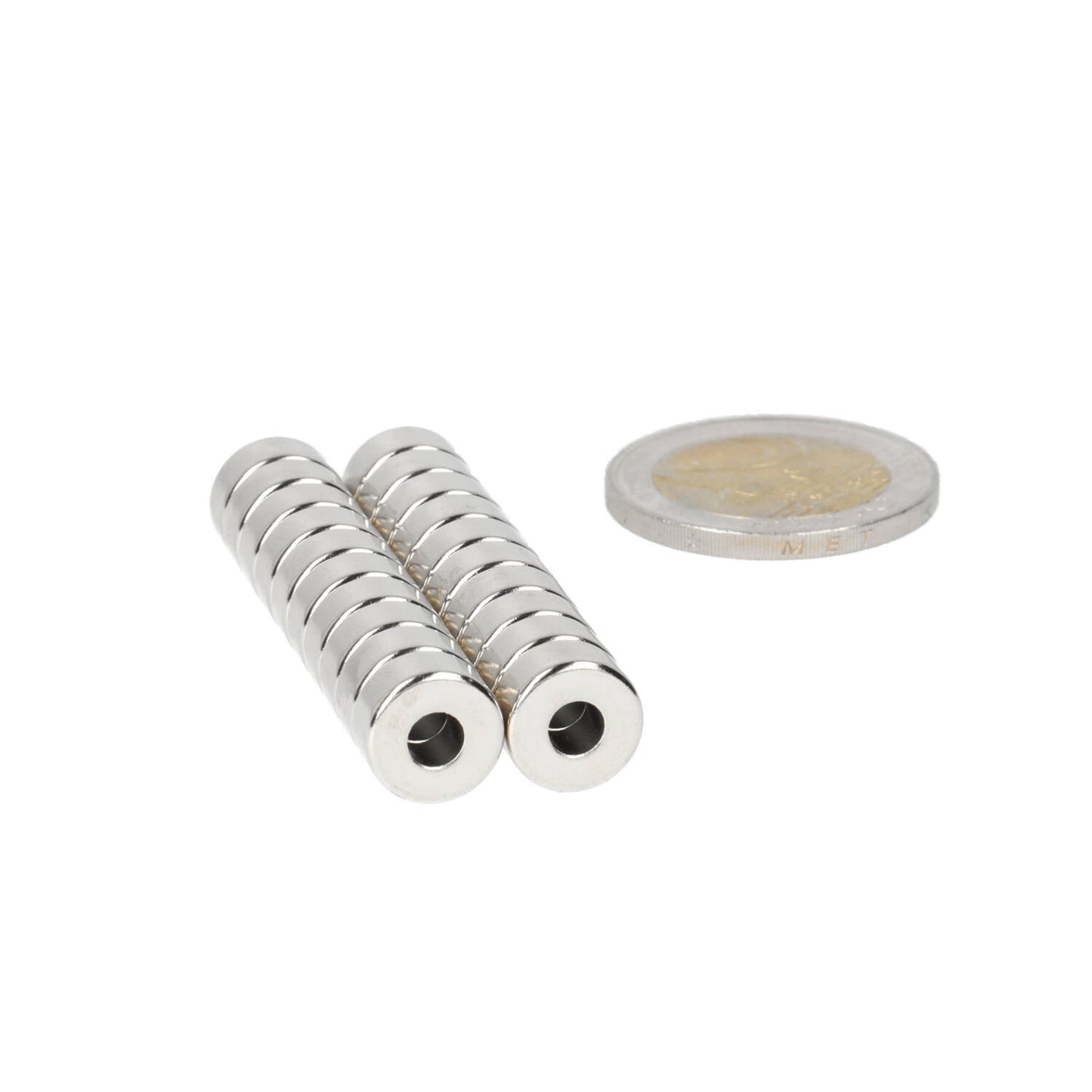 Neodymium Ringmagneet Ø10 x Ø4 x 5 mm N50 NiCuNi