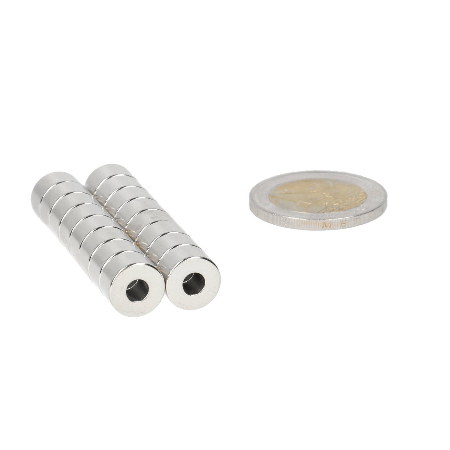 Neodymium Ringmagneet Ø10 x Ø4 x 6 mm N50 NiCuNi