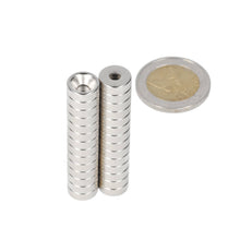 Neodymium Ringmagneet Ø10 x Ø7,1 x 3,5 mm N35 NiCuNi met boor-/verzinkgat Zuidpool