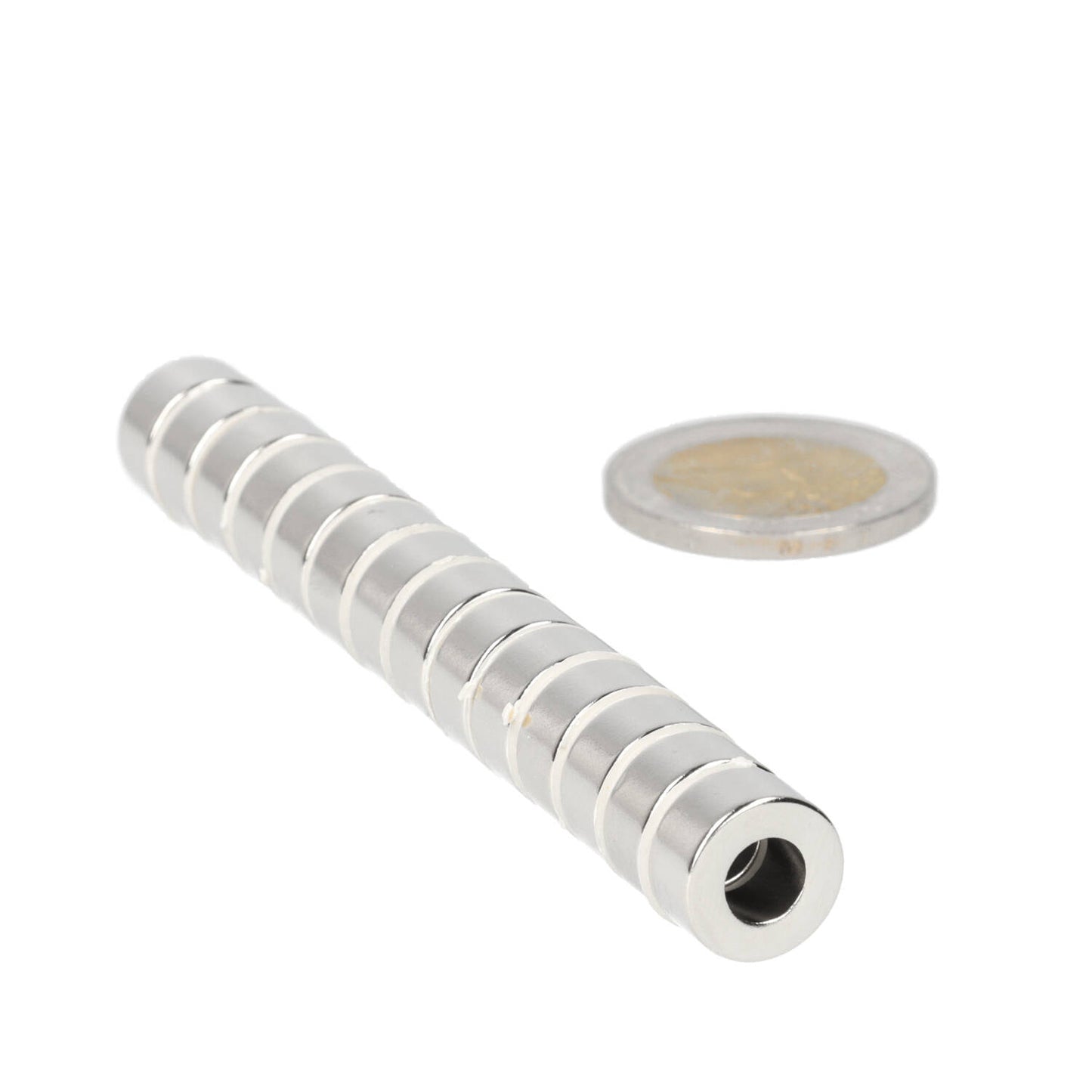Neodymium Ringmagneet Ø12 x Ø6 x 6 mm N50 NiCuNi